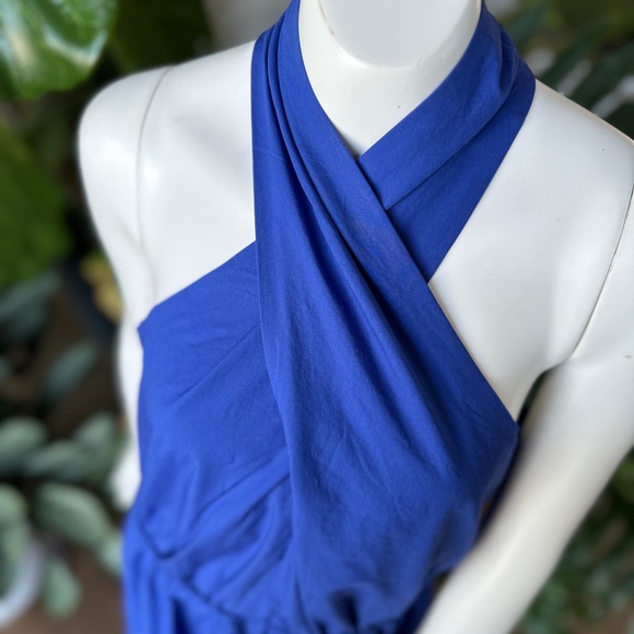 The GAP NWT Blue Halter Maxi Dress Small cotton - Picture 6 of 6